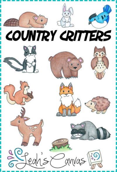 Country Critters Embroidery Patterns