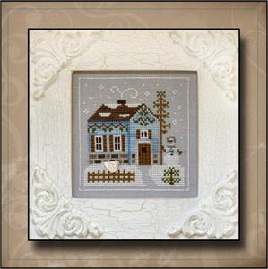 Snowgirl's Cottage Cross Stitch Pattern