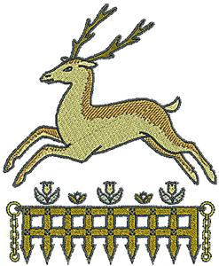 Tudor deer design