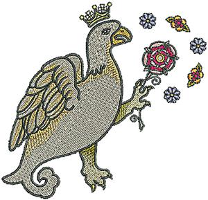 Tudor bird flower design