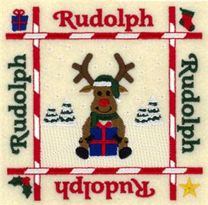 Rudolph Quilt Square