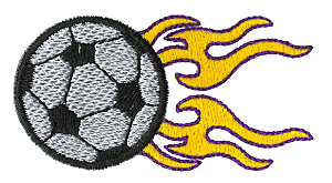 Soccerball with Flames 16