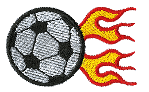 Soccerball with Flames 22