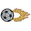 Soccerball with Flames 23