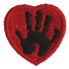 Heart 32 With Hand Print
