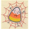 Candy Corn applique in spider web small