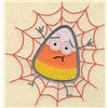 Candy Corn applique in spider web large