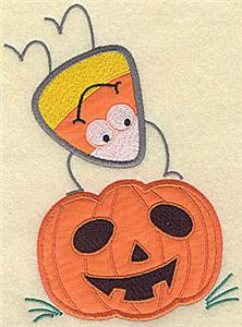 Candy Corn applique handstand/pumpkin / sm