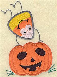 Candy Corn applique handstand/pumpkin / lg