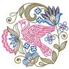 Jacobean bird and flowers I small