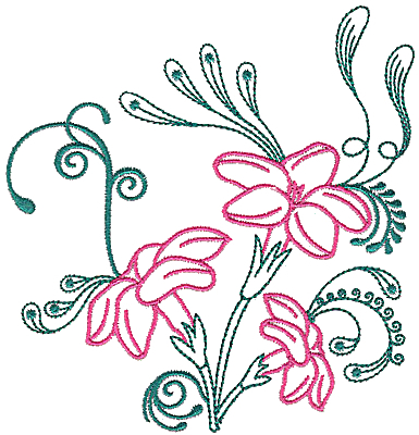Sweet Jasmine L / smallEmbroidery Design by John Deer's Embroidery Legacy