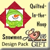 'Quilted-In-the-Hoop' Snowmen