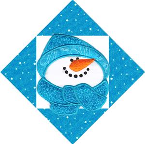 'Quilted-In-the-Hoop' Snowman 4