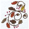 Swirly Oak Leaves & Acorn Single