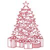 Redwork Christmas Tree