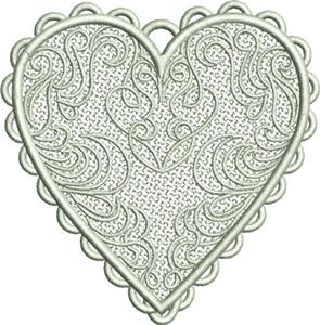 Free Standing Lace Heart 1