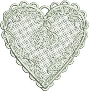 Free Standing Lace Heart 3