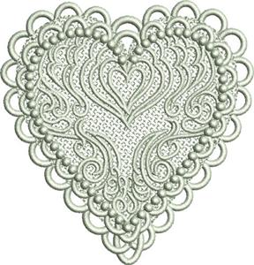 Free Standing Lace Heart 4