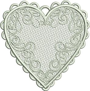 Free Standing Lace Heart 5
