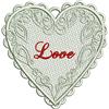 Free Standing Lace Heart 13
