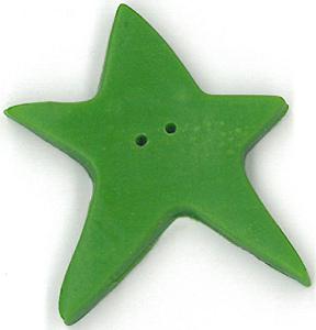 Large Apple Green Star Button