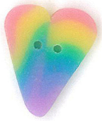 Pastel Rainbow Heart Button