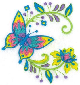 Jacobean Flowers & Butterflies 5