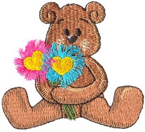 Bear w/Loopy Flowers