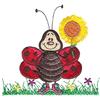 Ladybug w/Loopy Flowers