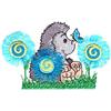 Hedgehog w/Loopy Flowers
