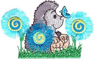 Hedgehog w/Loopy Flowers