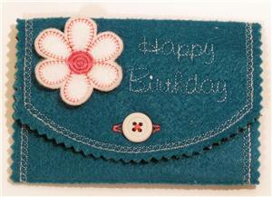 Birthday Flower Gift Card Trifold