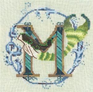 Letters from Mermaids-M Cross Stitch Pattern