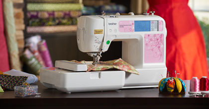 Brother® PE-500 sewing machine.
