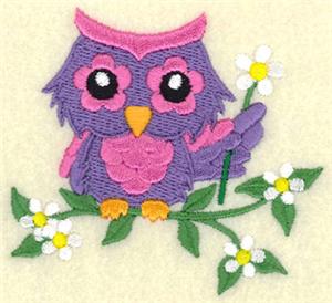 Spring Owl and Daisies