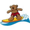 Beach Bear Surfing