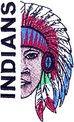 Indians Mascot (Half Face)