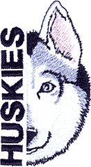 Huskies Mascot (Half Face)