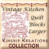 Vintage Kitchen Quilt Blocks / Larger