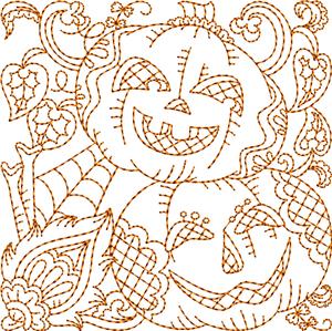 Autumn/Halloween Quilt Block 6 / Large