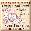 Vintage Fall Kitchen / Large Size Quilt Blocks