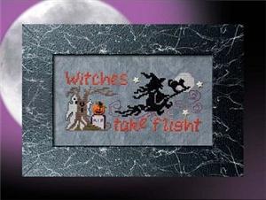 Witches Take Flight Cross Stitch Pattern