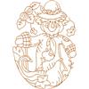 Scarecrow Oval Quilt Block 9, Small