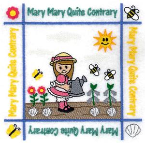 Mary Mary Quite Contrary Quilt Square