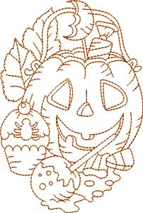 Halloween Oval Quilt Block 1 / Small