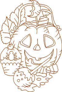 Halloween Oval Quilt Block 1 / Large