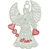 Free Standing Lace Family Heart Angel 6