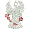 Free Standing Lace Family Heart Angel 7