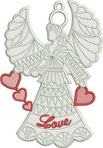 Free Standing Lace Inspiration Heart Angel 1