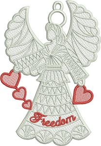 Free Standing Lace Inspiration Heart Angel 3